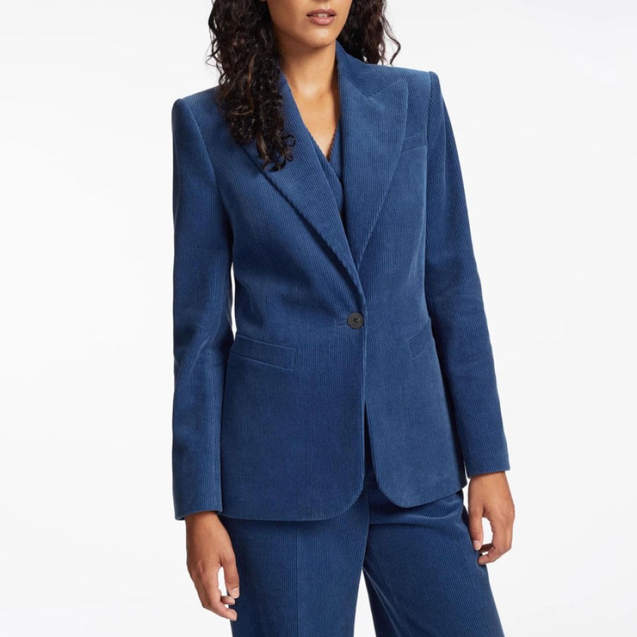 CEFINN Gene Corduroy Blazer In Blue New