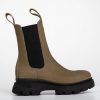 BRGN Chelsea Boots In Lizard Green | Collen & Clare Online