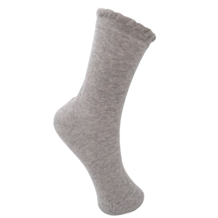 BLACK COLOUR Ariel Solid Socks In Grey Melange Clearance