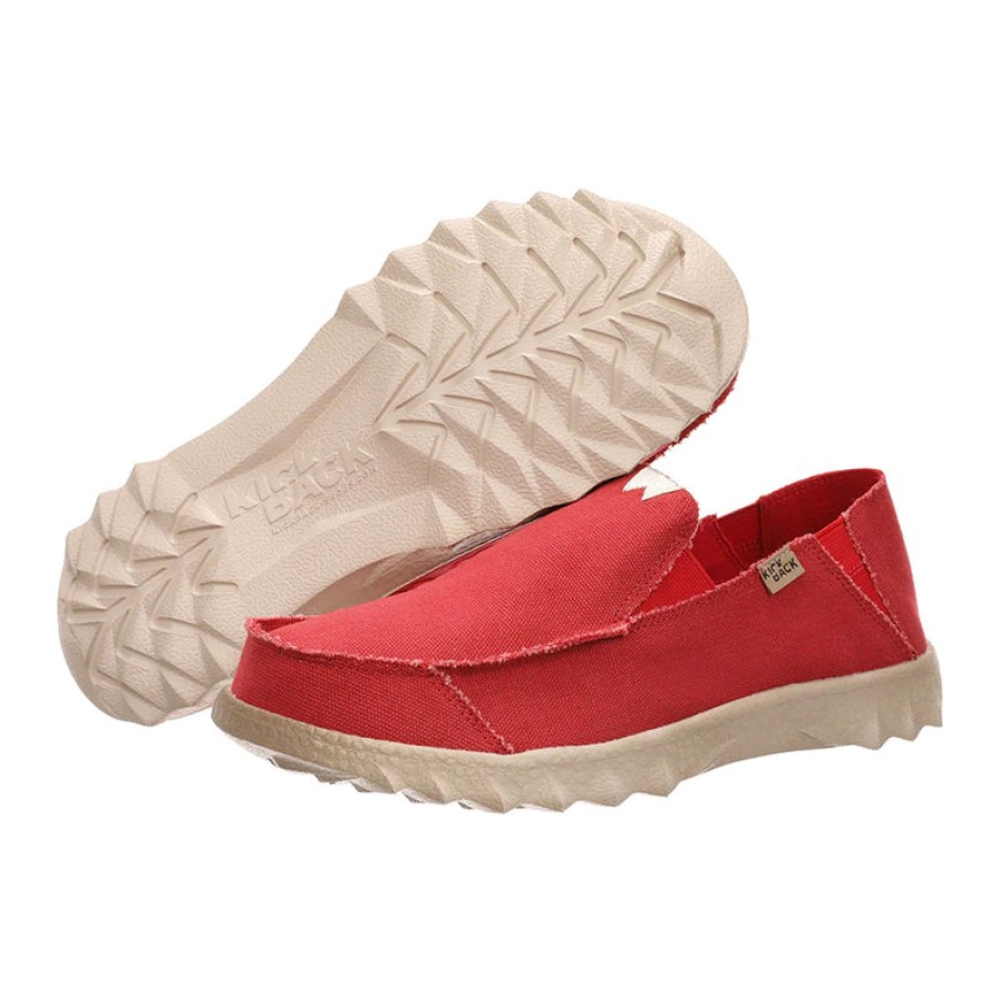 KICKBACK Kickback Couch Canvas Shoes In Red | Collen & Clare New