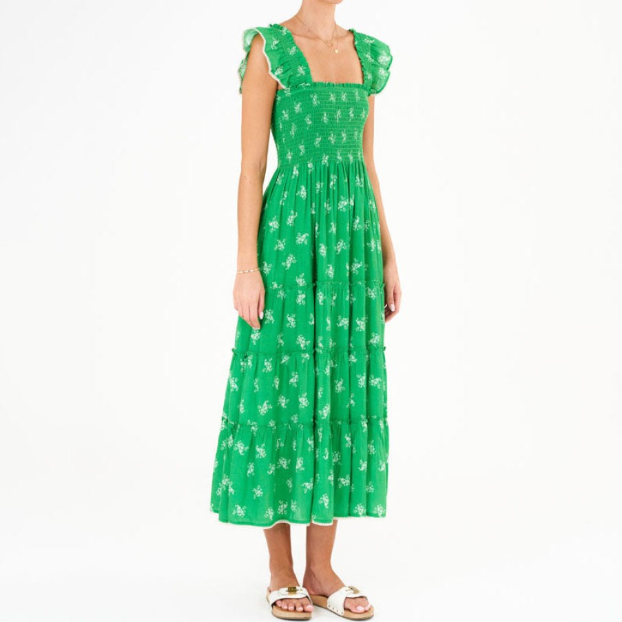 M.A.B.E Vivi Print Maxi Sun Dress In Green Online