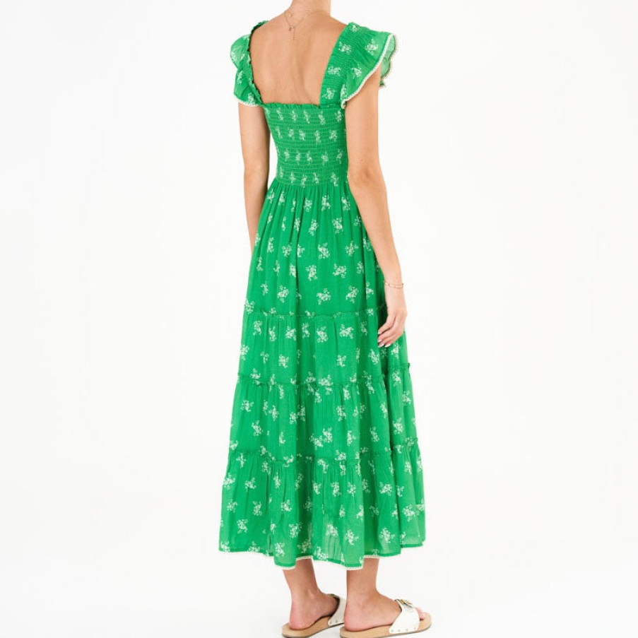 M.A.B.E Vivi Print Maxi Sun Dress In Green Online