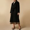 MARINA RINALDI Tema Double Faced Pure Wool Coat In Black | Collen & Clare Hot