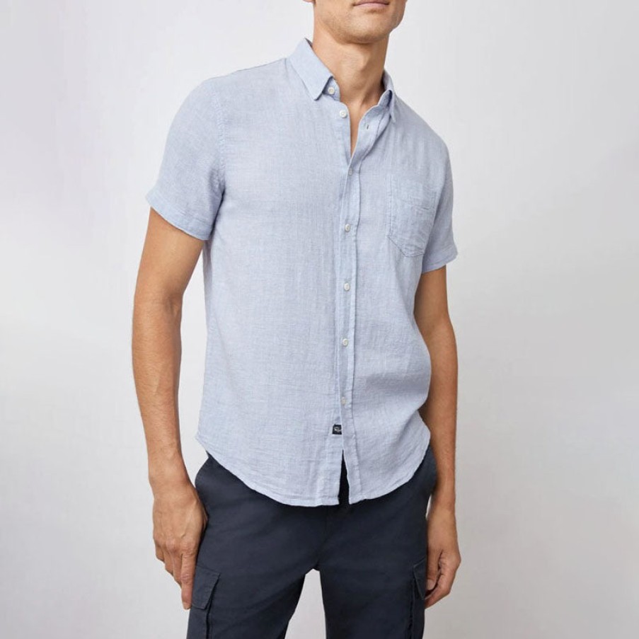 RAILS Fairfax S/S Shirt In Blue Melange Wholesale