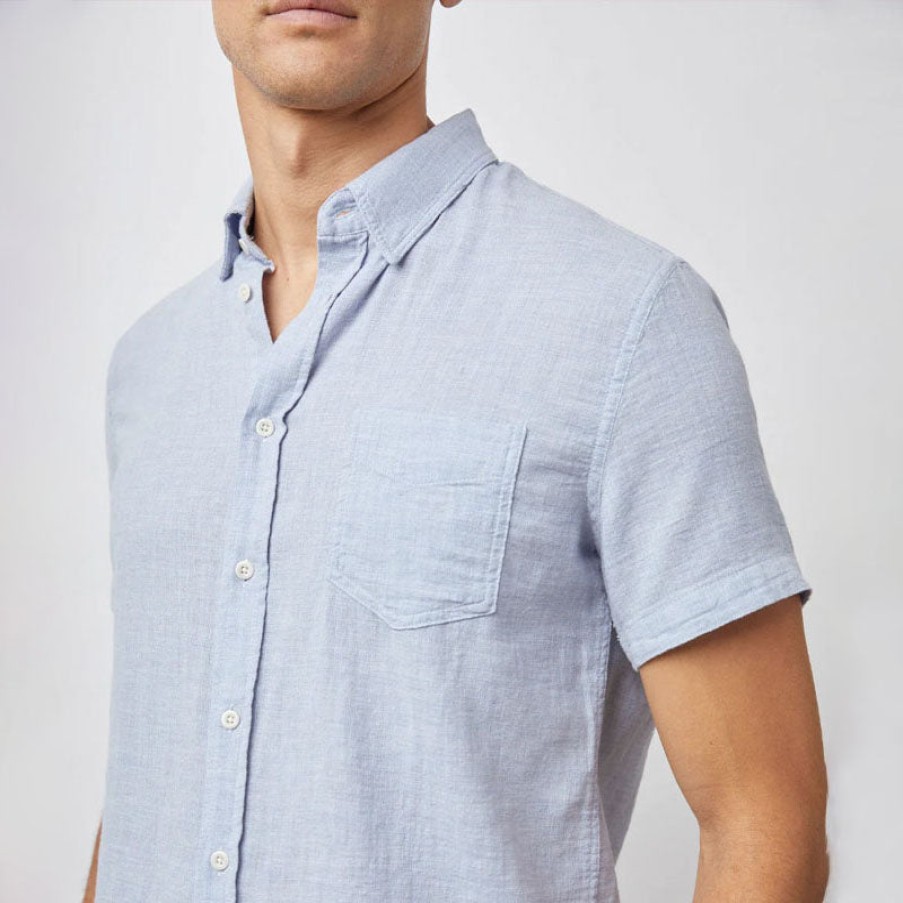 RAILS Fairfax S/S Shirt In Blue Melange Wholesale