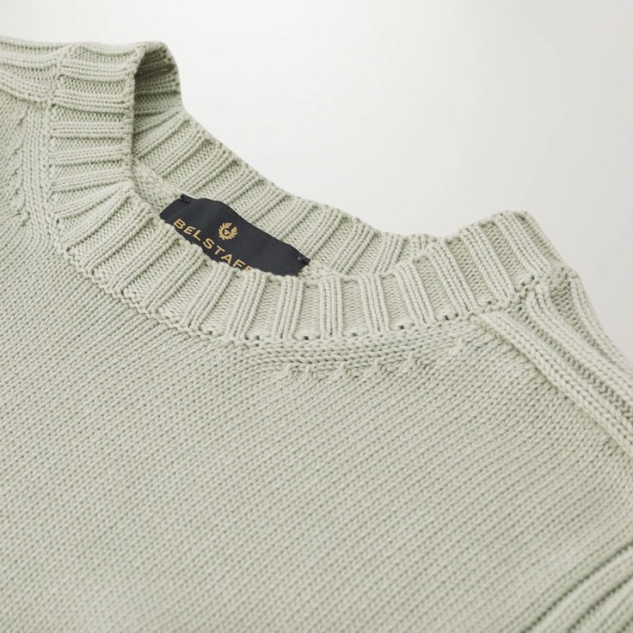 BELSTAFF Mineral Watch Crewneck Jumper In Aloe Wholesale