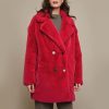 RINO & PELLE Jeanette Faux Fur Coat In Barberry | Collen & Clare Clearance