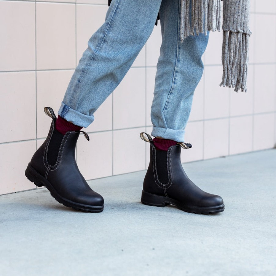 BLUNDSTONE 1448 Brogued Boots In Voltan Black | Collen & Clare Online