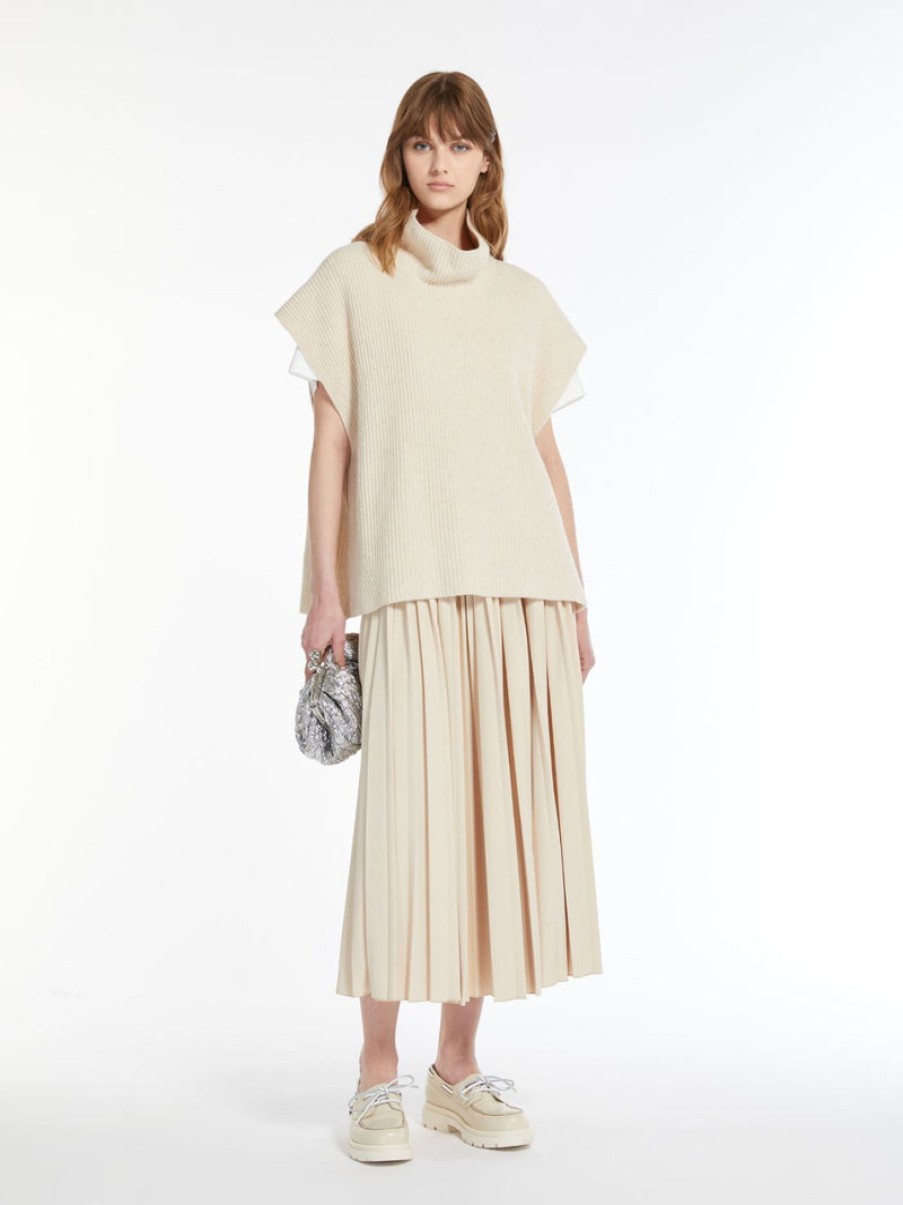 WEEKEND MAXMARA Kiku Jersey Crepe Skirt In Sand Wholesale