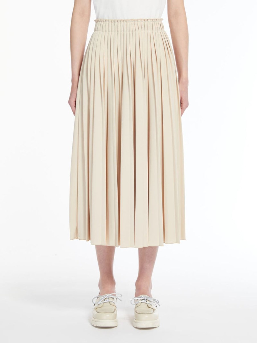 WEEKEND MAXMARA Kiku Jersey Crepe Skirt In Sand Wholesale