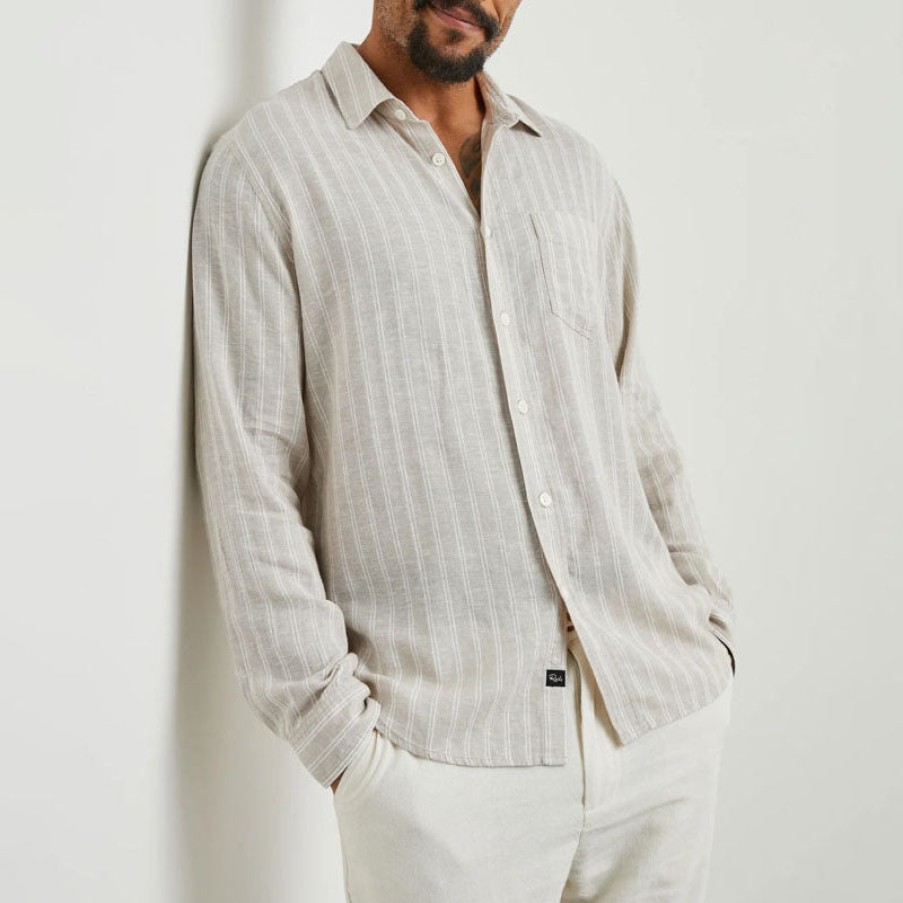 RAILS Connor L/S Shirt In Ghurka White Pinstripe Online