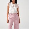 SEVENTY & MOCHI Phoebe Blouse In Ecru/Dusty Rose Best