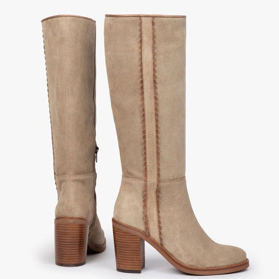 PENELOPE CHILVERS Lucia Rociera Suede Boots In Pumice | Collen & Clare Clearance