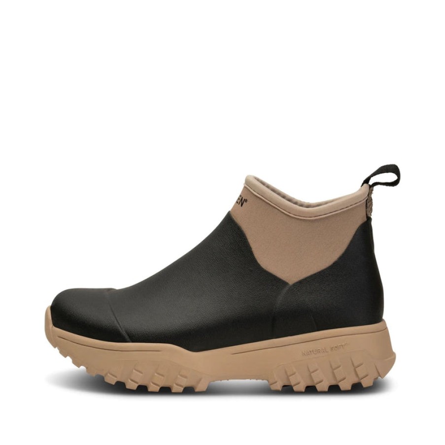 WODEN Irene Waterproof Rubber Boots In Black/Coffee Cream | Collen & Clare Wholesale