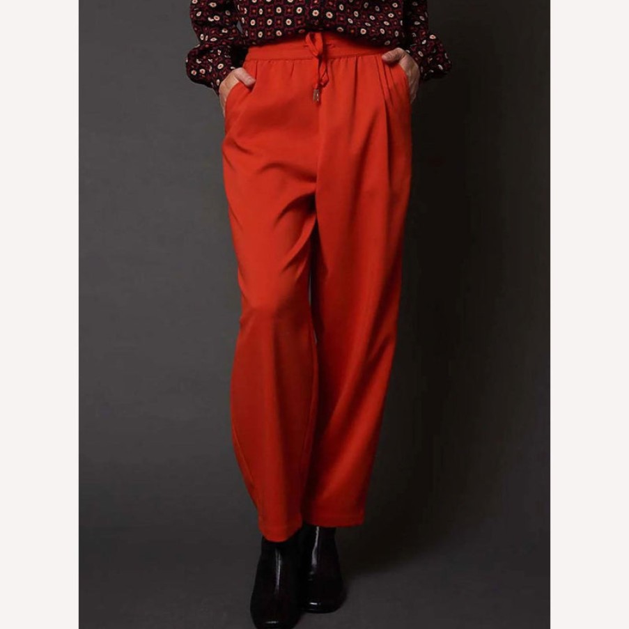 IDANO Katty Trousers In Orange | Collen & Clare Online