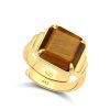 SARAH VERITY Durga Tigers Eye Ring In Gold | Collen & Clare New