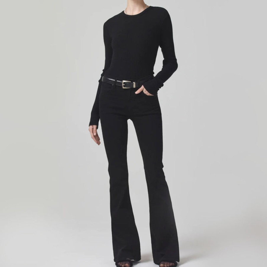 CITIZENS OF HUMANITY Isola Flare Jeans In Plush Black | Collen & Clare Online