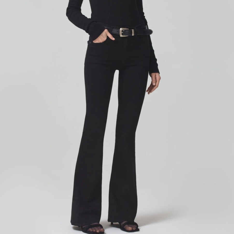 CITIZENS OF HUMANITY Isola Flare Jeans In Plush Black | Collen & Clare Online