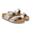 BIRKENSTOCK Sydney Synthetics Sandals In Silver Clearance