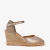 PENELOPE CHILVERS High Mary Jane Metallic Espadrille In Champagne | Collen And Clare| Collen And Clare New