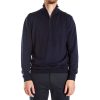 COLLEN & CLARE Miles Half Zip Merino Knit In Navy Marl | Collen & Clare Wholesale