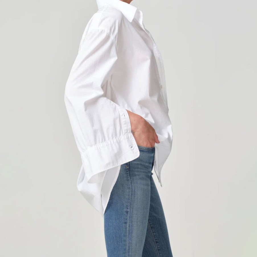 CITIZENS OF HUMANITY Cocoon Shirt In Optic White New