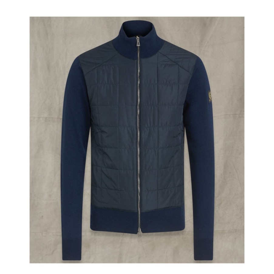 BELSTAFF New Kelby Zip Cardigan In Washed Navy | Collen & Clare Hot