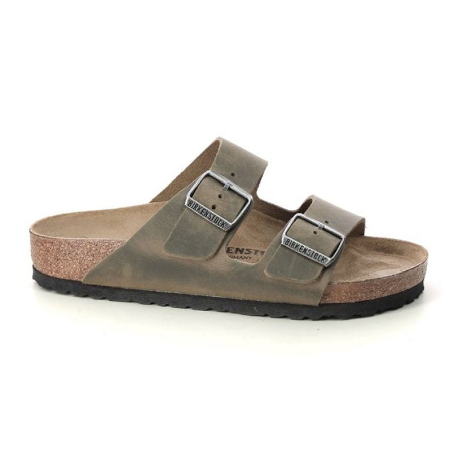 BIRKENSTOCK Arizona Leoi Sandals In Faded Khaki Hot