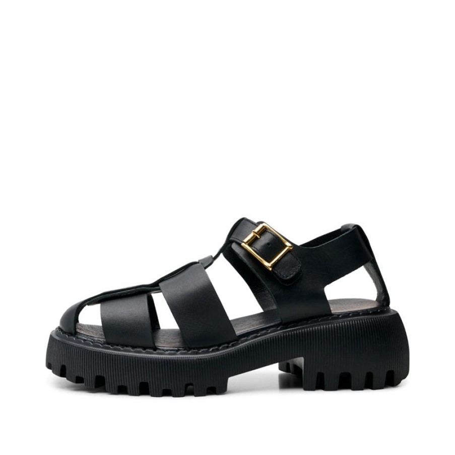 SHOE THE BEAR Posey Fisherman Sandals In Black | Collen & Clare Online