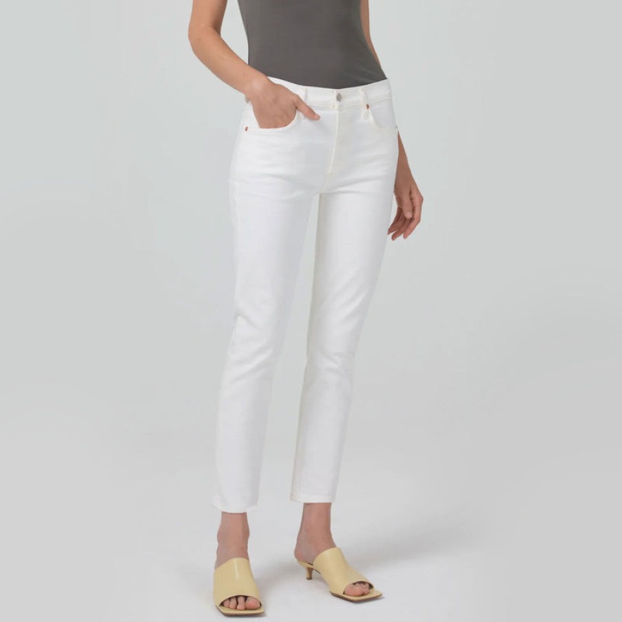 CITIZENS OF HUMANITY Emerson 27" Cropped Jeans In Pearl | Collen And Clare Online