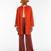 WEEKEND MAXMARA Gianni Double Faced Wool Coat In Orange Clearance