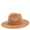 TRAVAUX EN COURS Fedora Wide Brim Hat - Camel Online