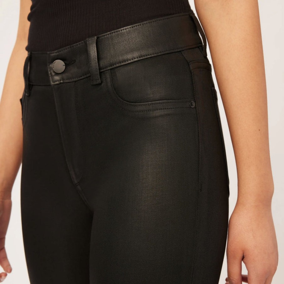 DL1961 Mara Coated Straight Leg Jeans In Black | Collen & Clare New