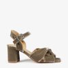 PENELOPE CHILVERS Infinity Diamante Velvet Sandal In Putty Hot