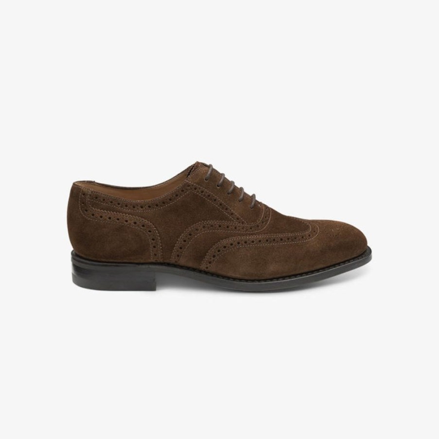 LOAKE 302 Oxford Suede Brogues In Brown | Collen & Clare Best