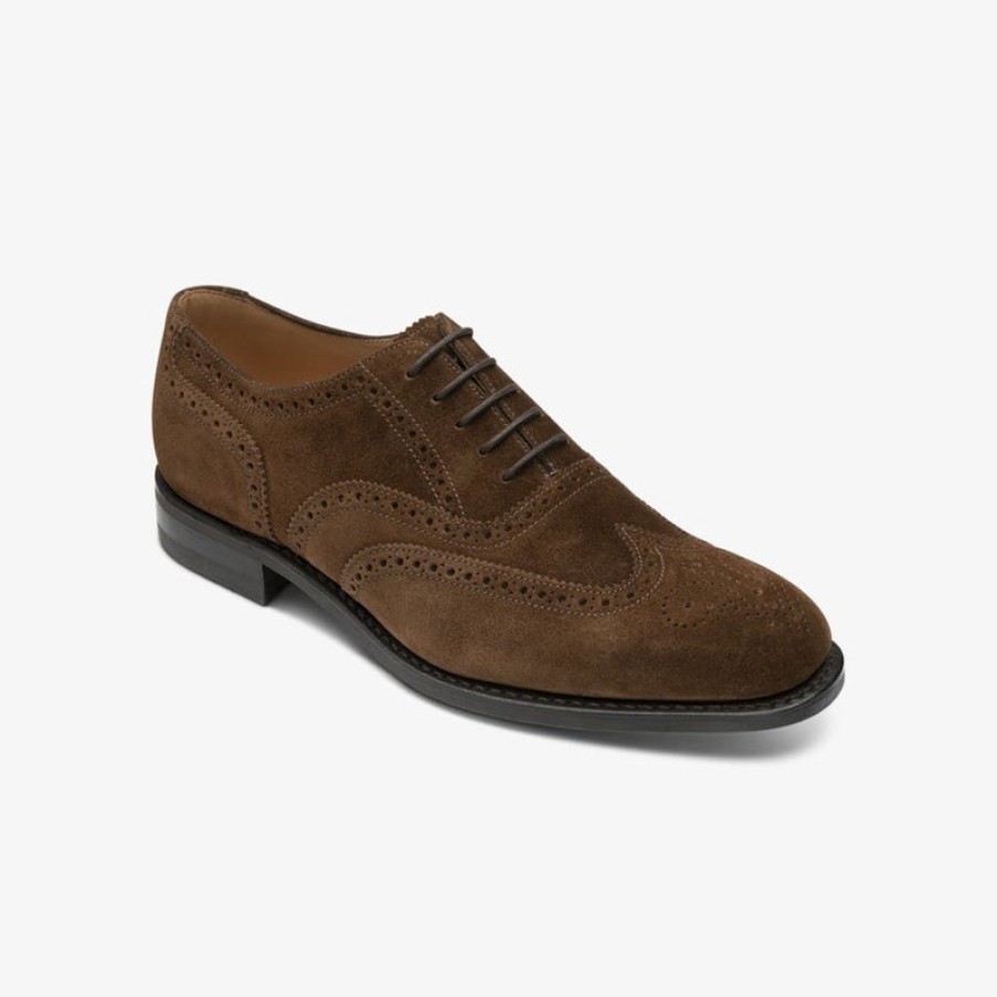 LOAKE 302 Oxford Suede Brogues In Brown | Collen & Clare Best