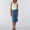 OUI Denim Skirt In Dark Blue Denim Wholesale