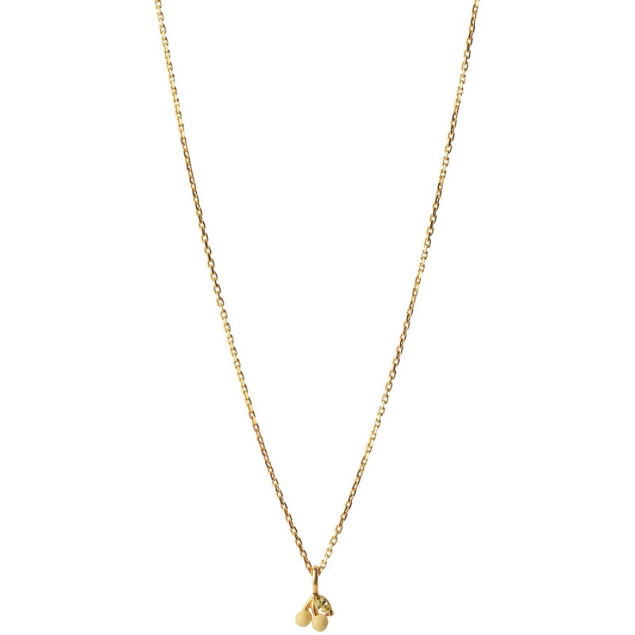 ENAMEL COPENHAGEN Cherry Necklace In Light Yellow 18K Gold Plated | Collen & Clare Hot