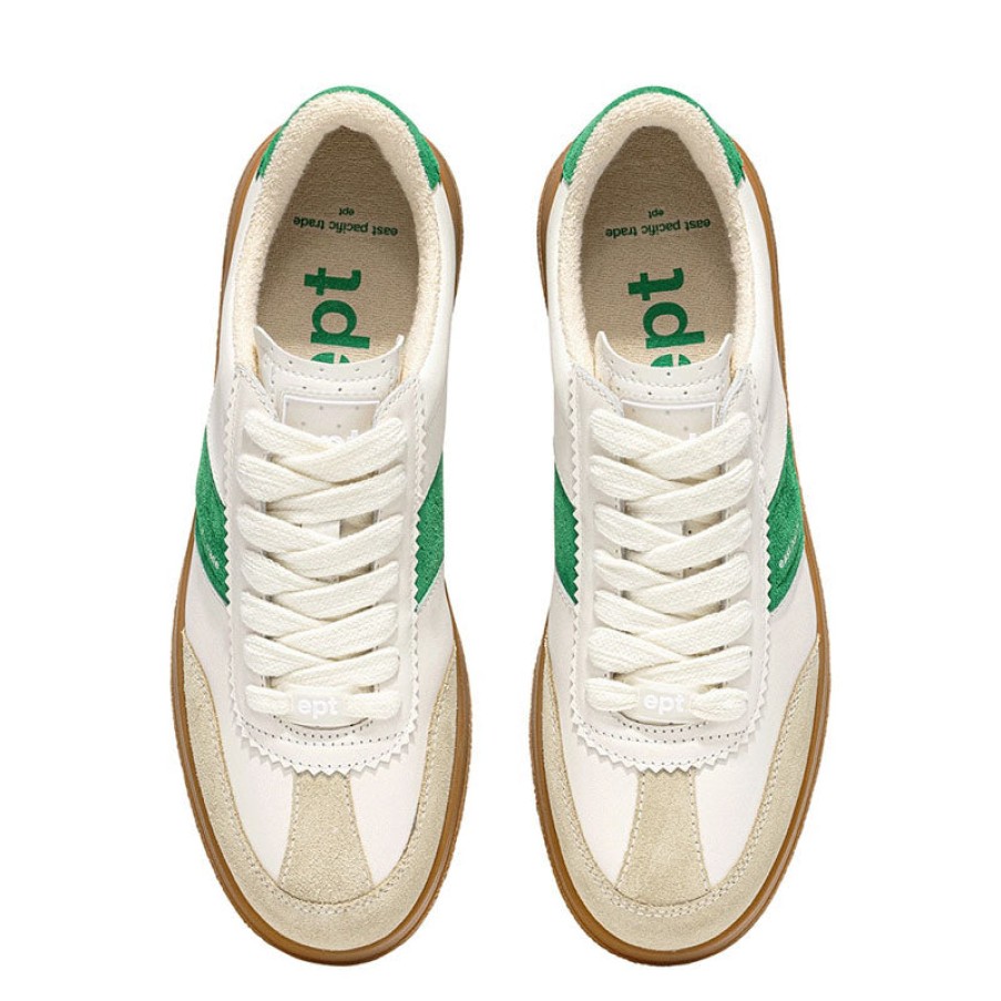 EAST PACIFIC TRADE Ept Santos Sneakers In Off White/Green Clearance