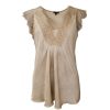 BLACK COLOUR Billy Lace Top In Champagne | Collen & Clare Wholesale