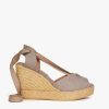 PENELOPE CHILVERS High Catalina Atelier Linen Espadrille In Taupe | Collen & Clare Hot