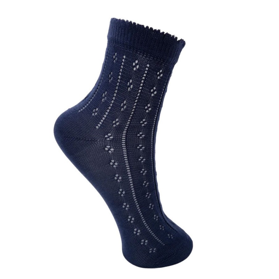 BLACK COLOUR Kissa Socks In Navy Online