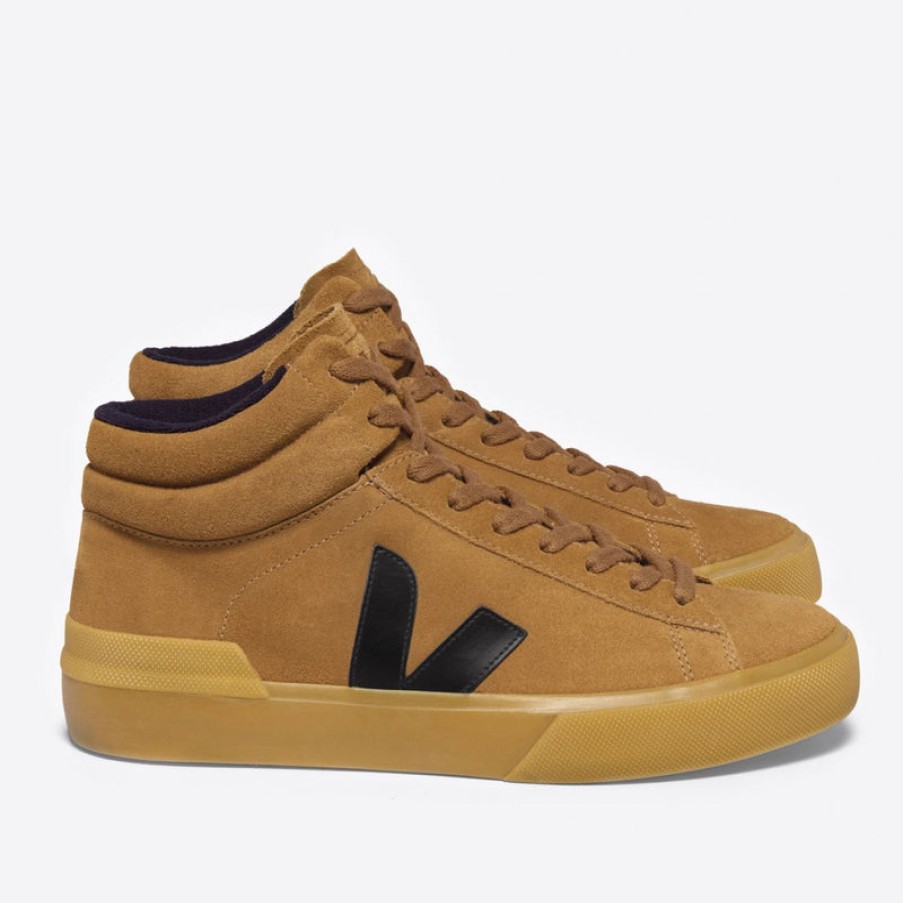 VEJA Minotaur Suede Hi Top Sneakers In Camel/Black | Collen & Clare Clearance