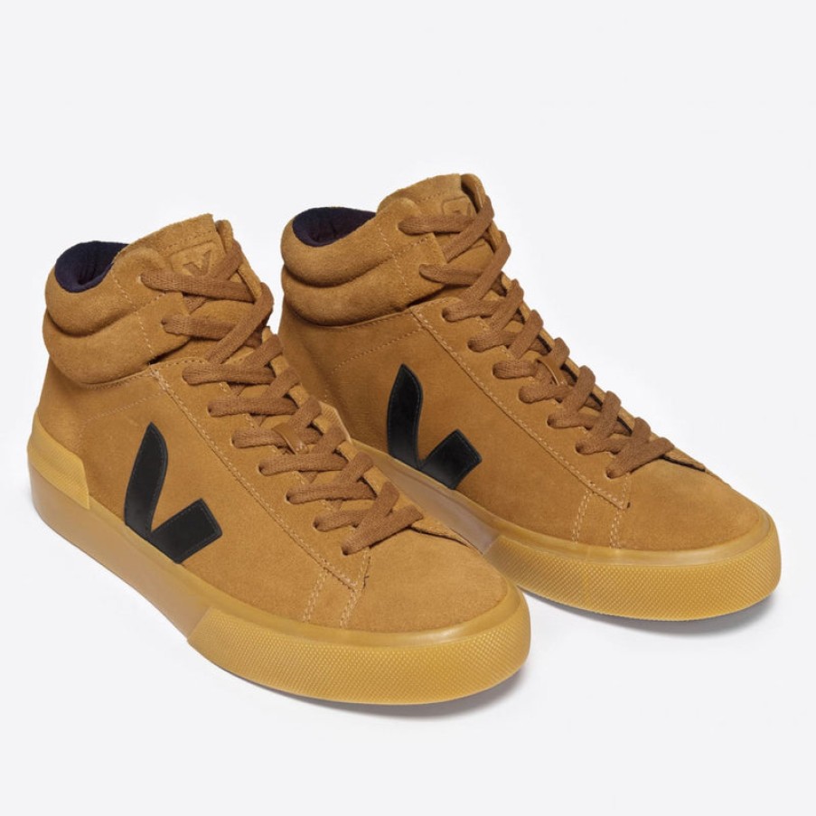 VEJA Minotaur Suede Hi Top Sneakers In Camel/Black | Collen & Clare Clearance