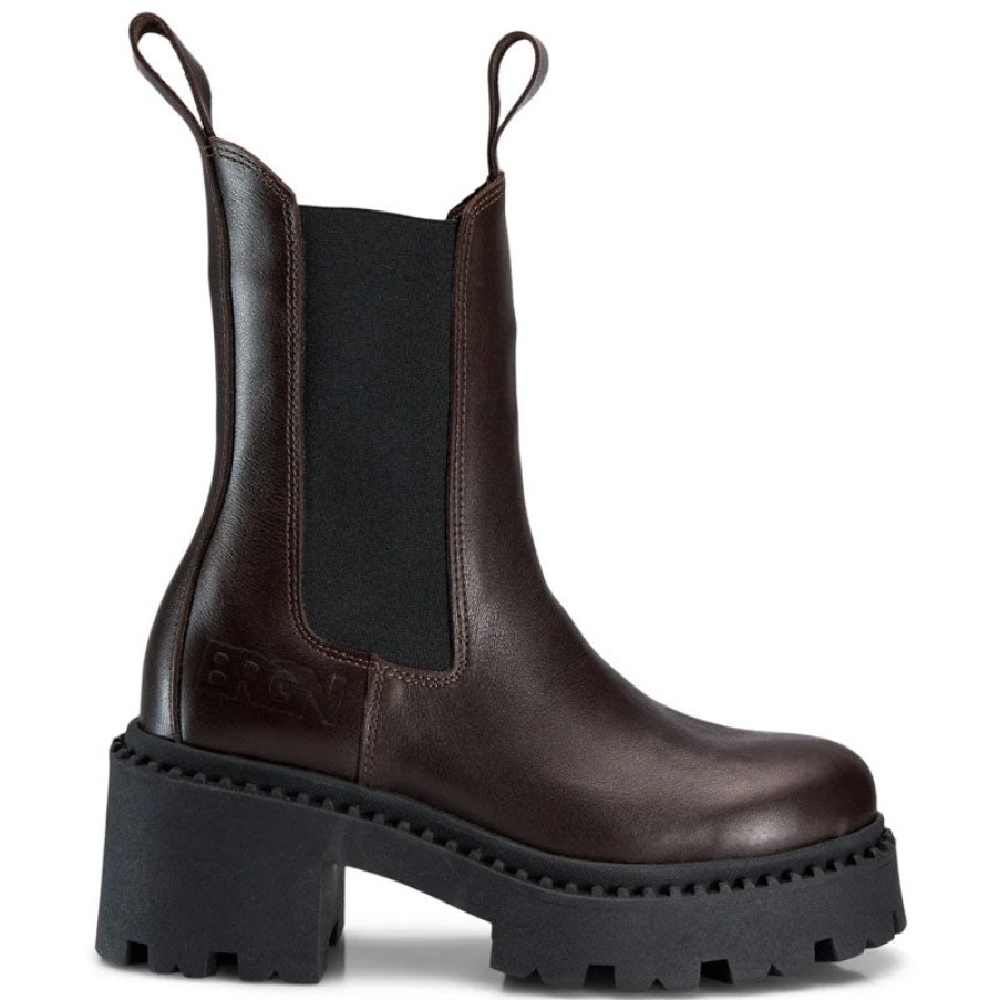 BRGN Brgn Heel Chelsea Boot In Brown Online