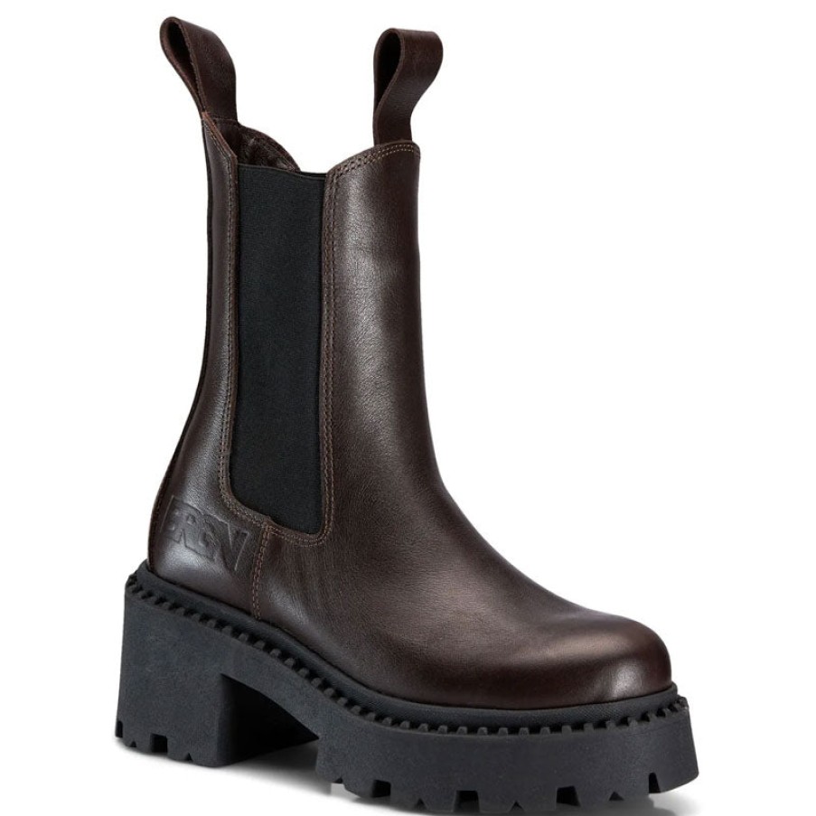 BRGN Brgn Heel Chelsea Boot In Brown Online