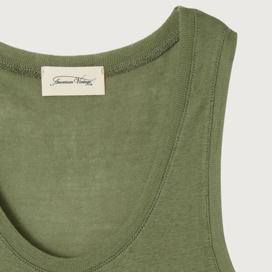 AMERICAN VINTAGE Massachusetts Tank Top In Vintage Sage Wholesale