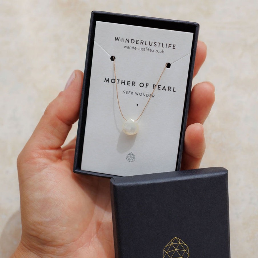 WANDERLUST LIFE Fine Cord Necklace In Mother Of Pearl | Collen & Clare Online