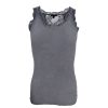 BLACK COLOUR Ivy Rib Vest Top In Grey New