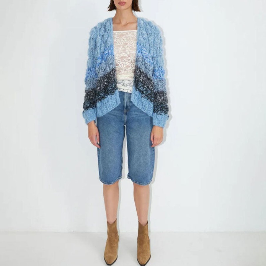 DAWN X DARE Arena Rainbow Cardigan In Indigo New